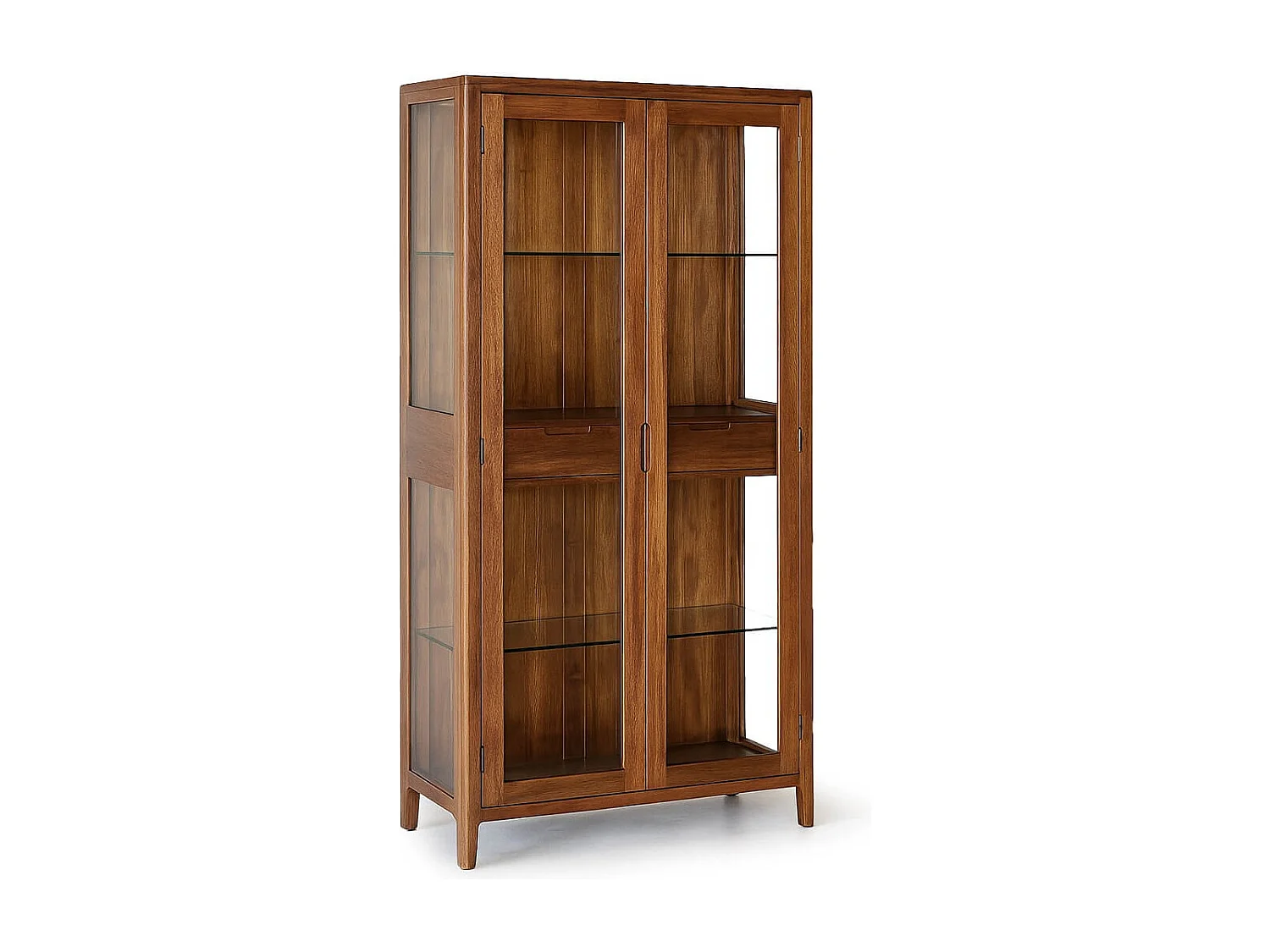 Vitrine VALENCIA – Elégance verticale en bois d’acajou