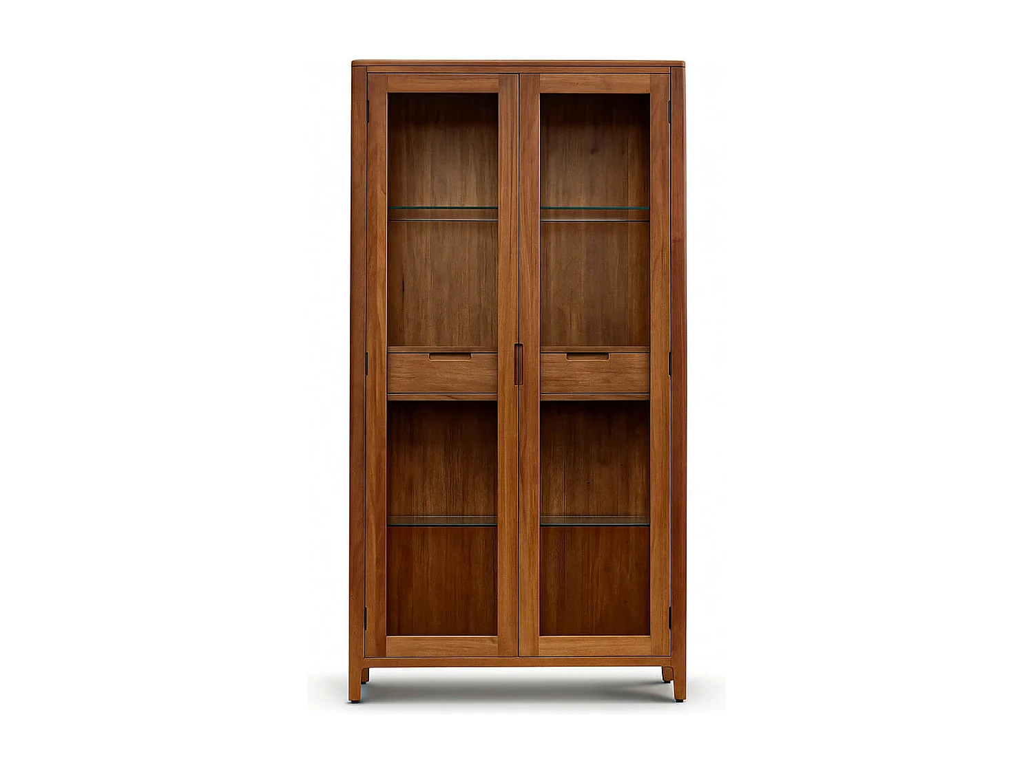 Vitrine VALENCIA – Elégance verticale en bois d’acajou