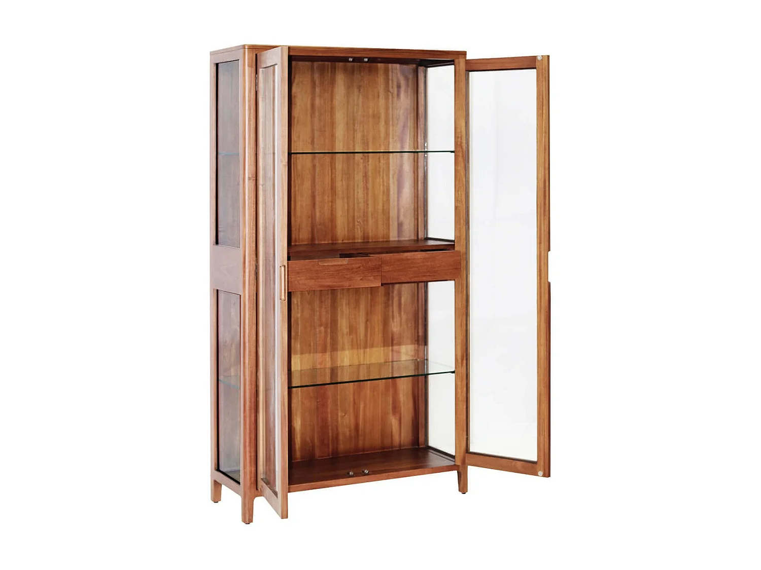 Vitrine VALENCIA – Elégance verticale en bois d’acajou