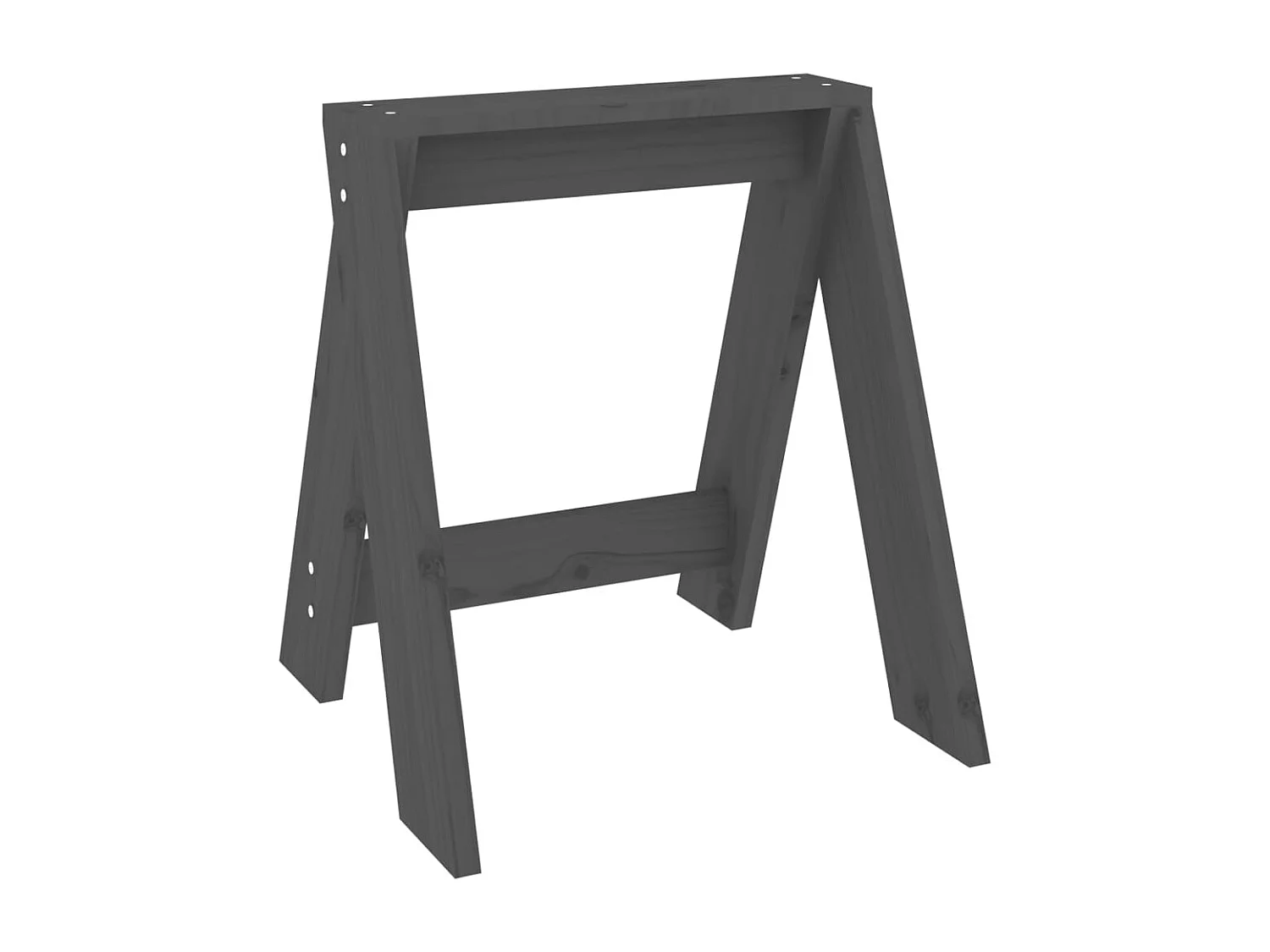 Tabouret lot de 2 gris 40x40x45 bois massif de pin