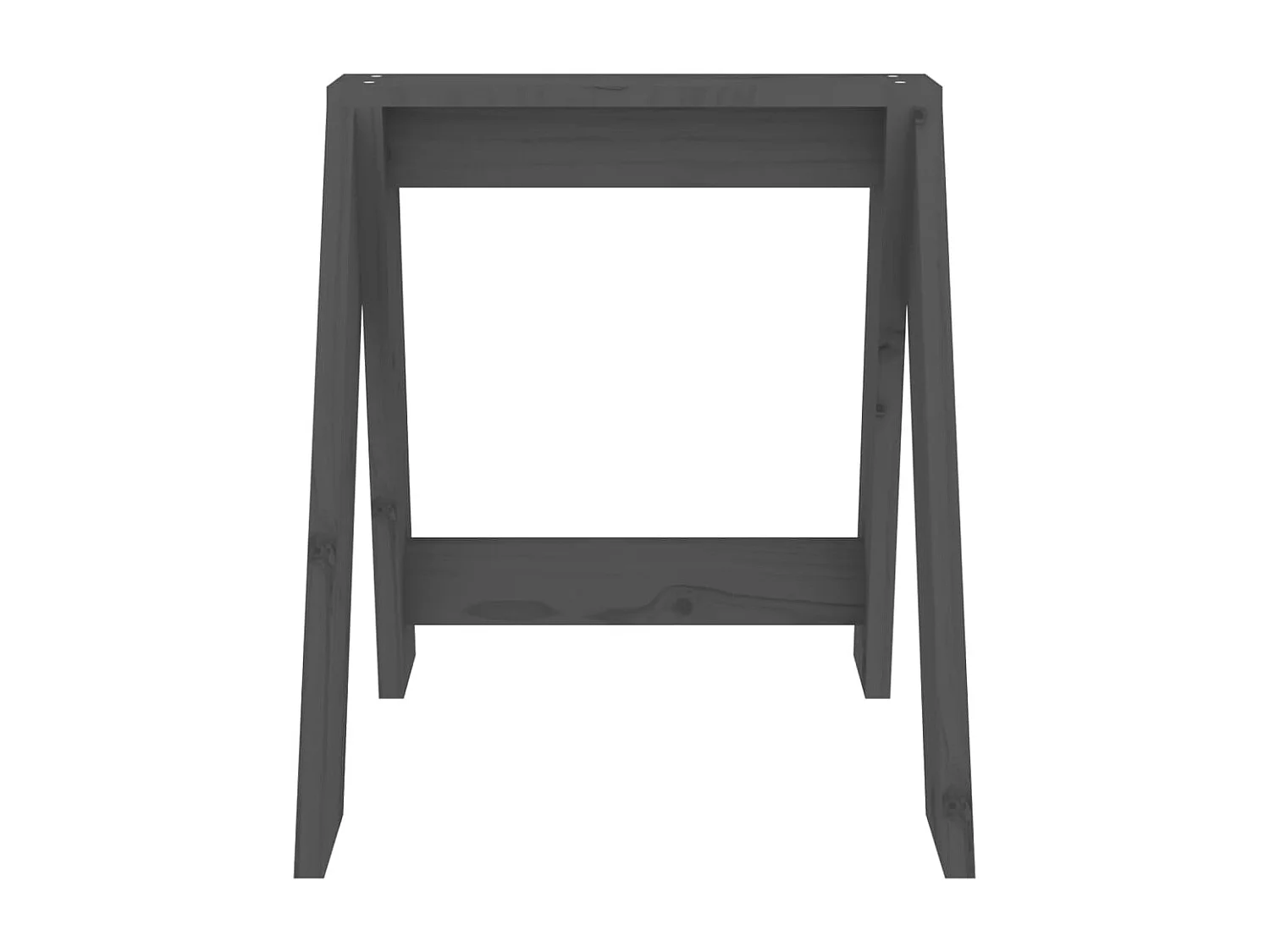 Tabouret lot de 2 gris 40x40x45 bois massif de pin