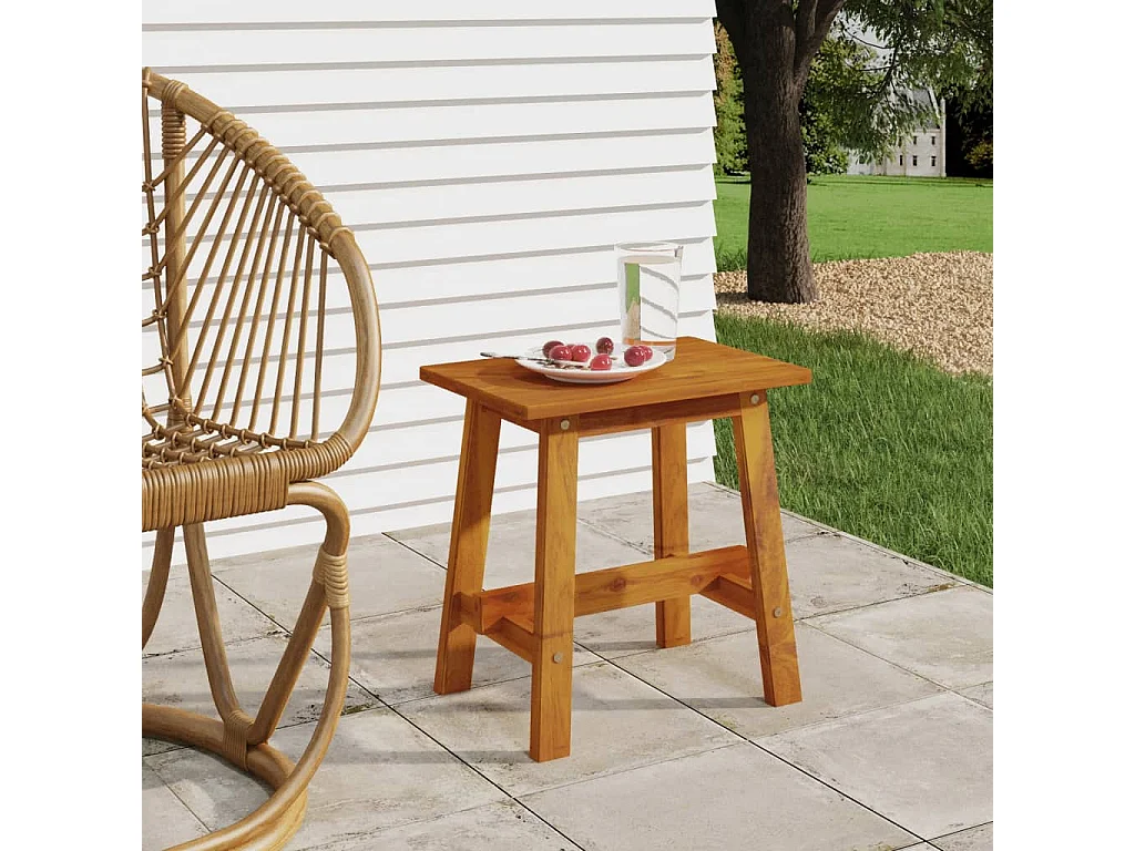 Tabouret 45x29x45 Rectangulaire Bois d'acacia solide
