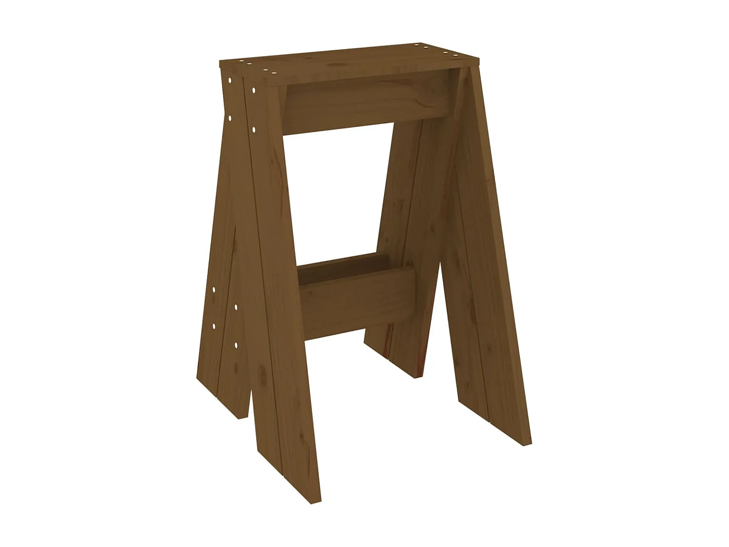 Tabouret lot de 2 marron miel 40x40x60 bois massif de pin
