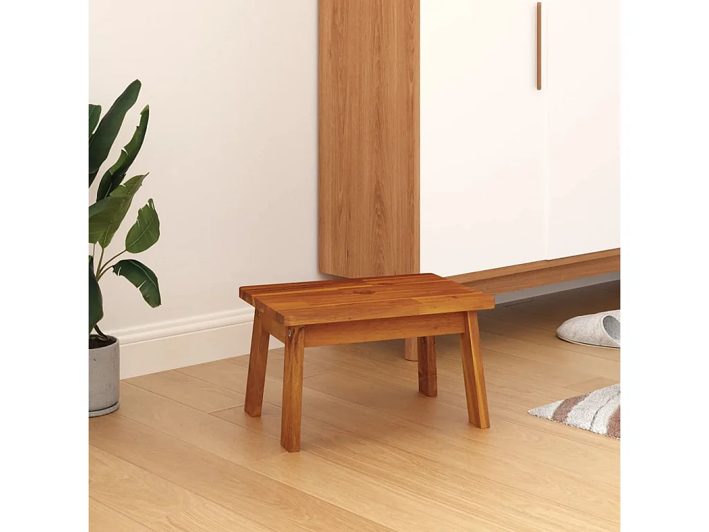 Tabouret-escabeau 38x26x22 Bois d'acacia solide