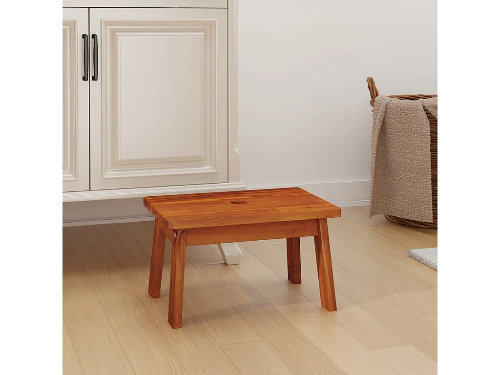 Tabouret-escabeau 38x26x22 Bois d'acacia solide