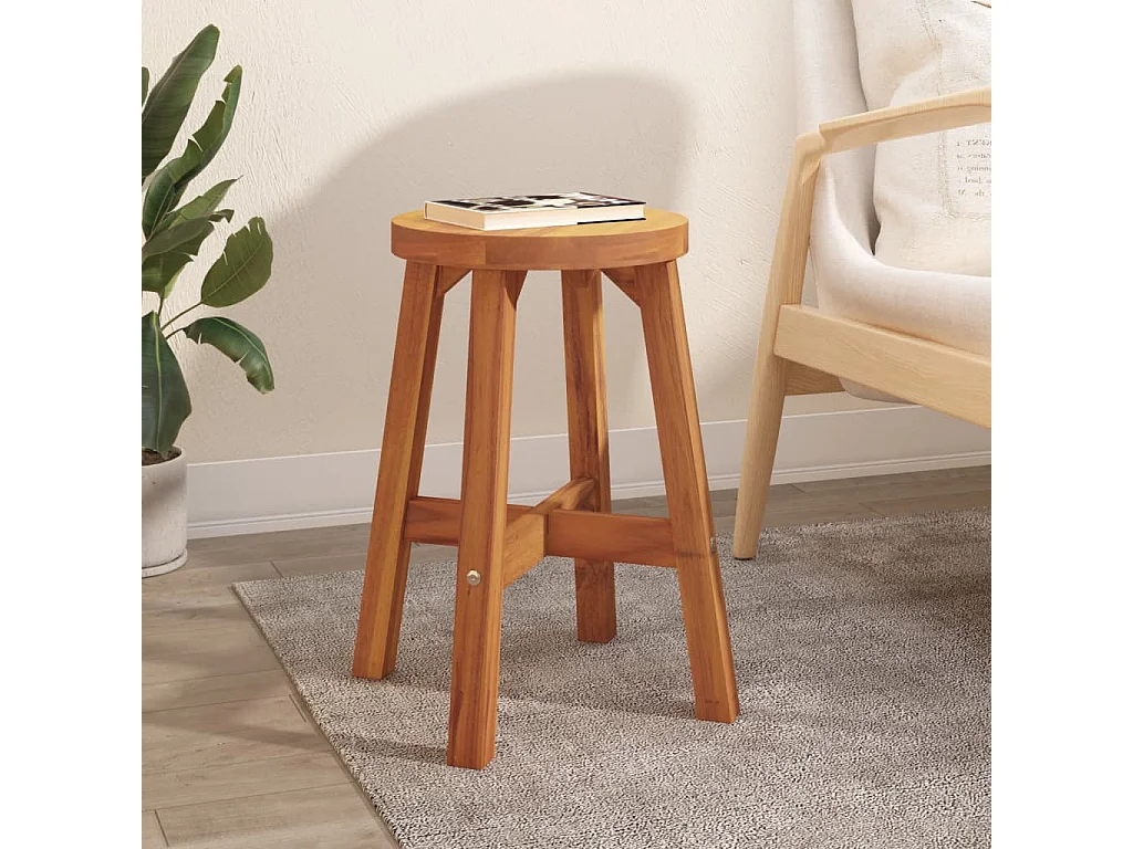 Tabouret Marron 38x38x45 Bois d'acacia solide
