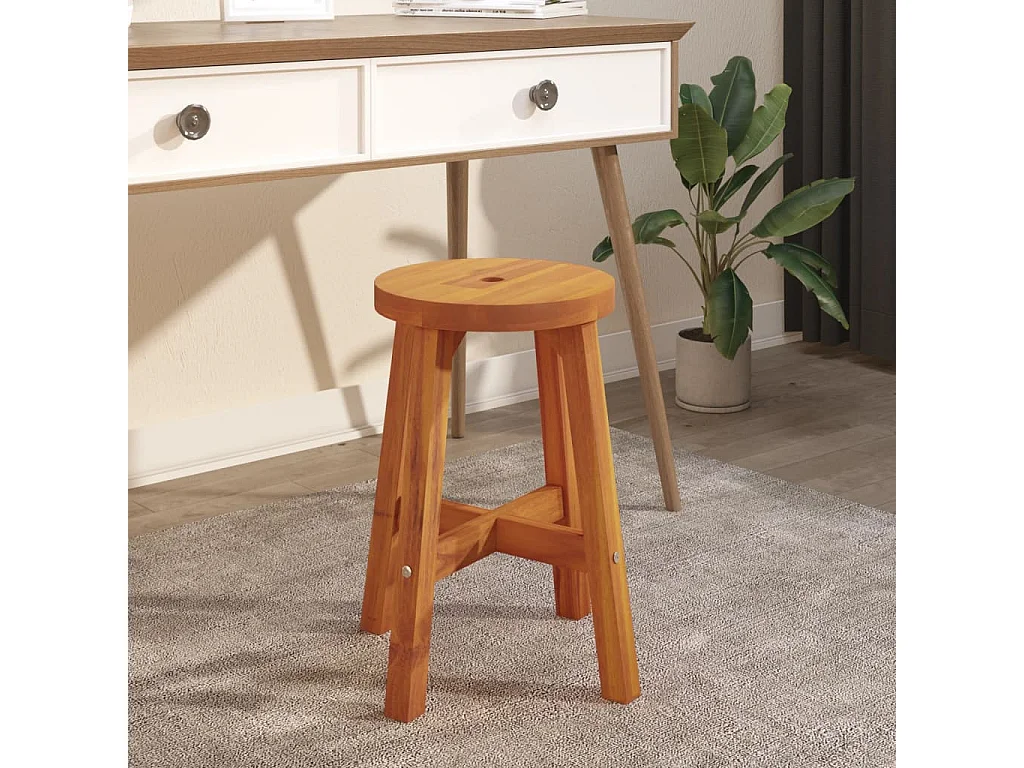 Tabouret Marron 38x38x45 Bois d'acacia solide