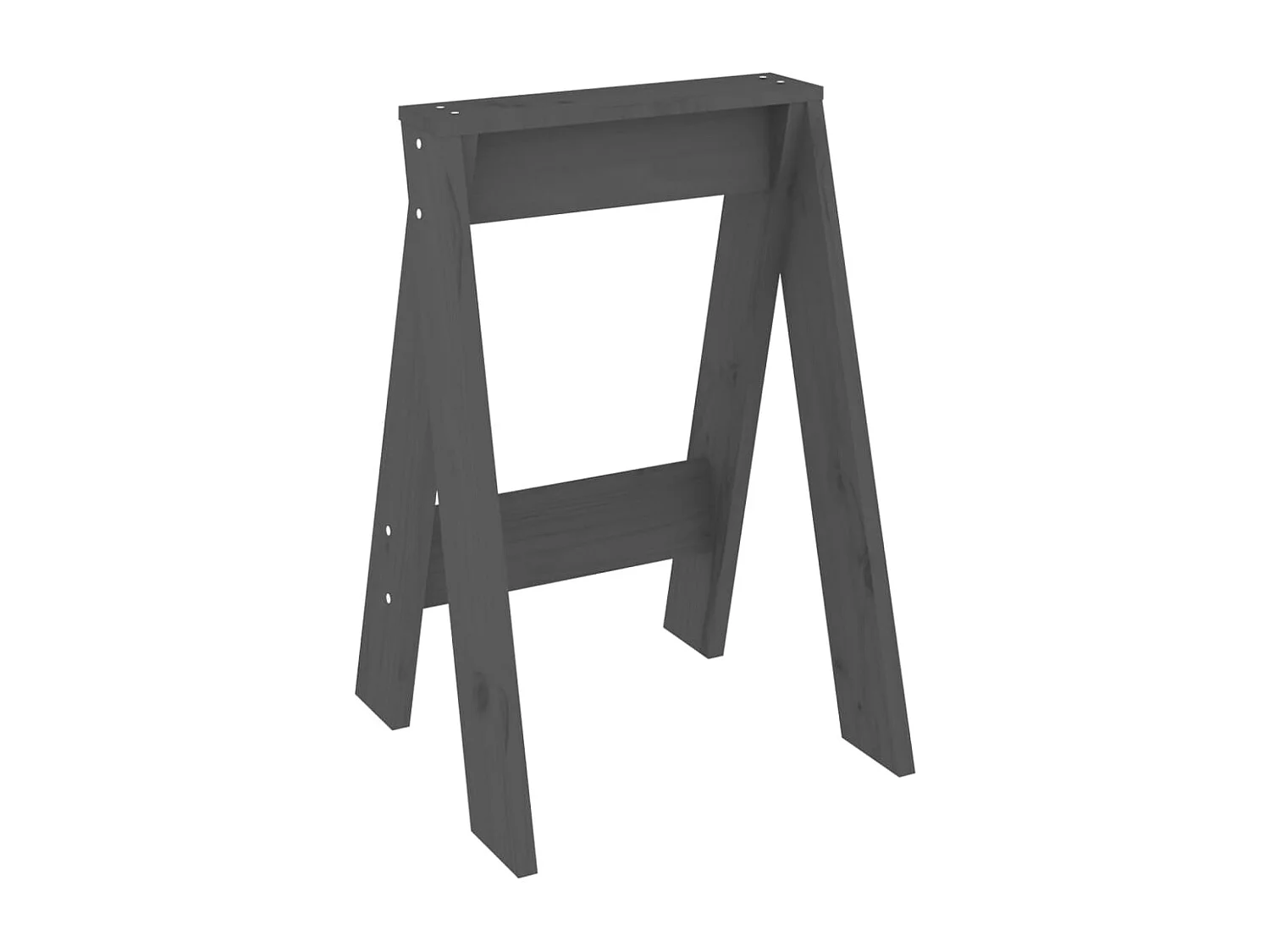 Tabouret lot de 2 gris 40x40x60 bois massif de pin