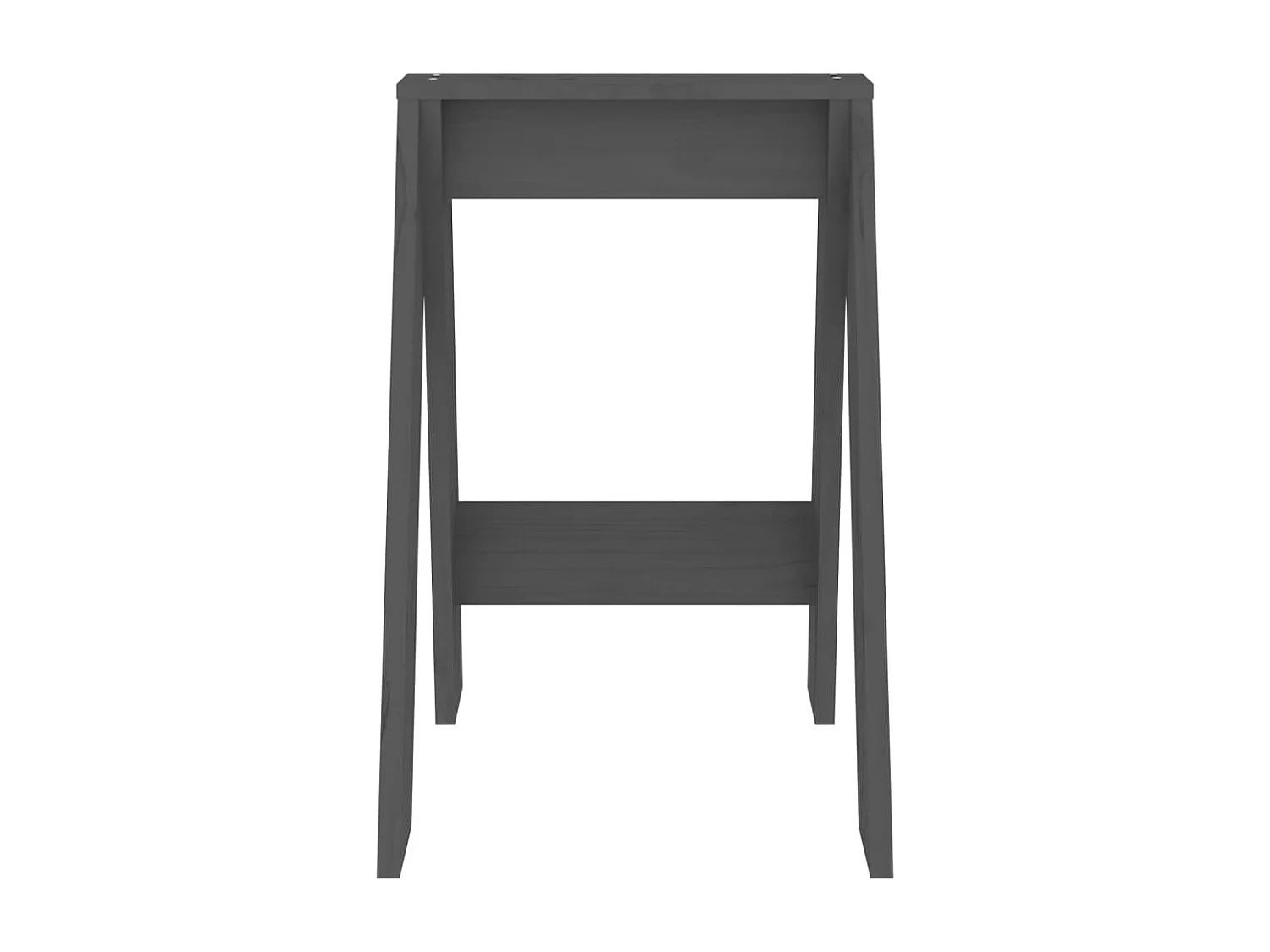 Tabouret lot de 2 gris 40x40x60 bois massif de pin