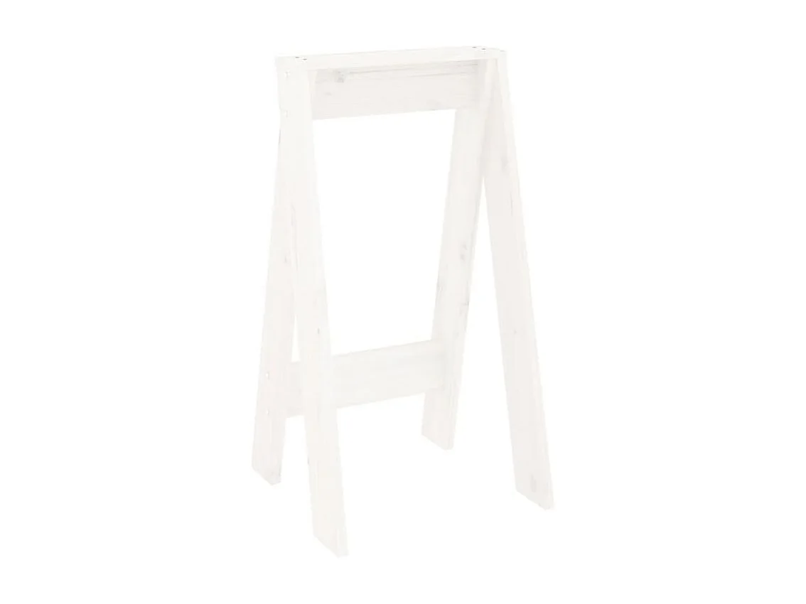 Tabouret lot de 2 blanc 40x40x75 bois massif de pin