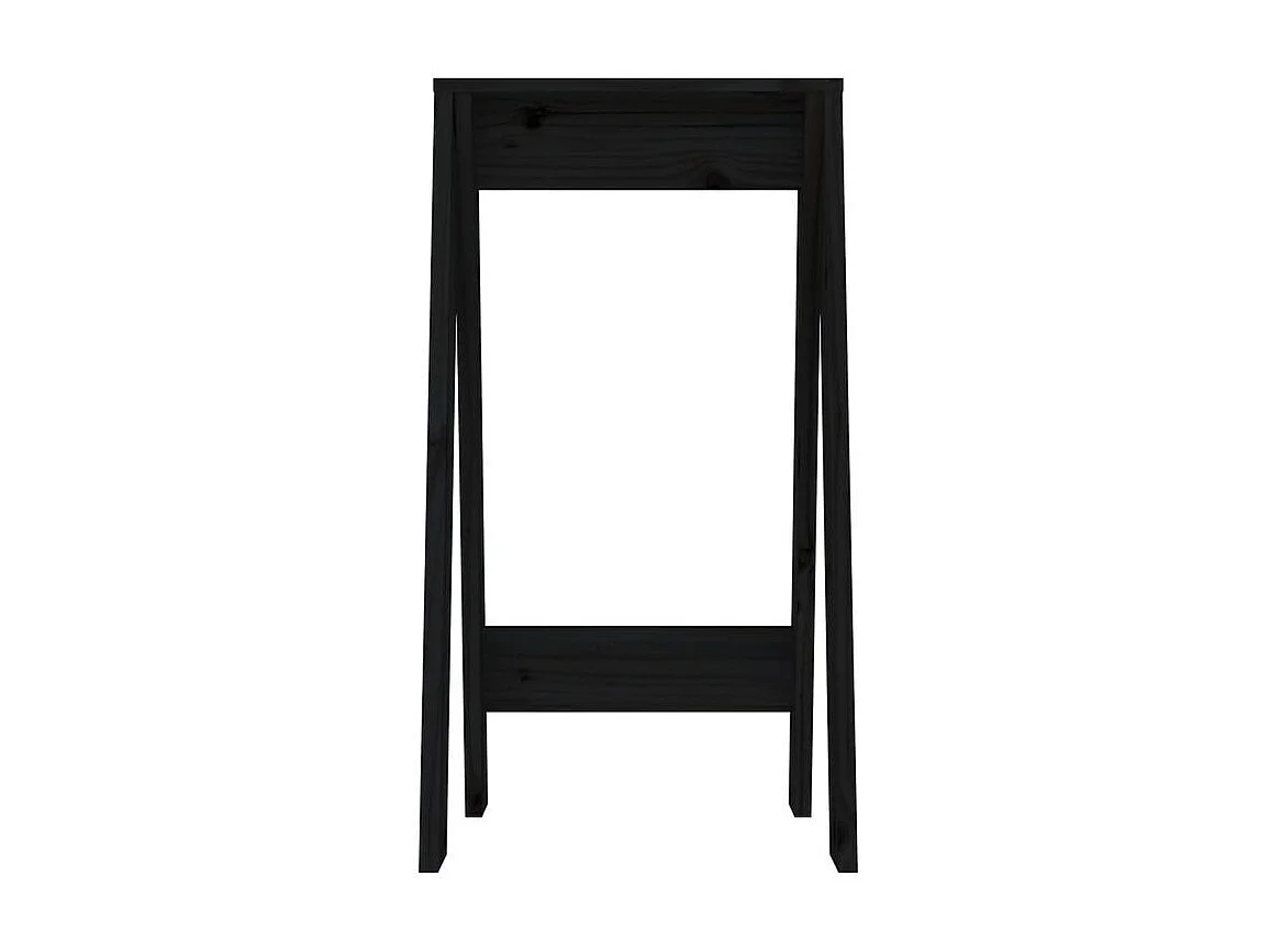Tabouret lot de 2 noir 40x40x75 bois massif de pin