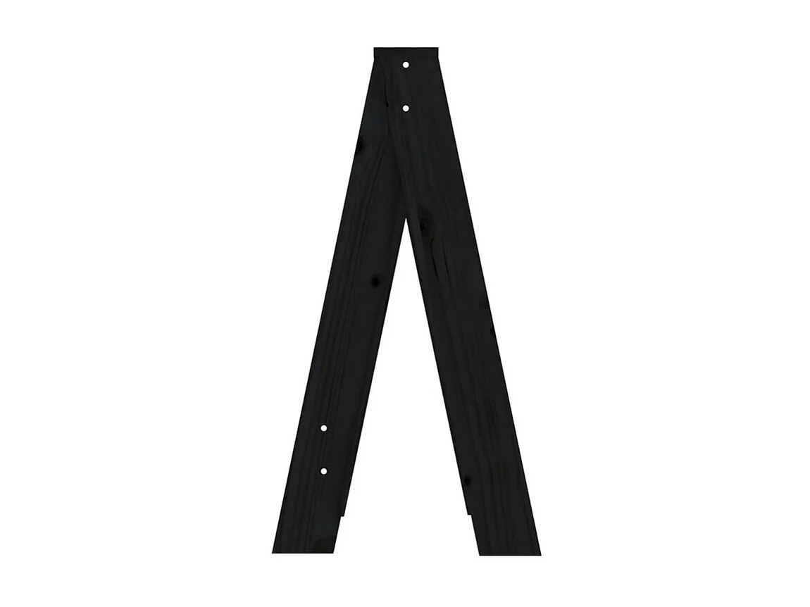 Tabouret lot de 2 noir 40x40x75 bois massif de pin