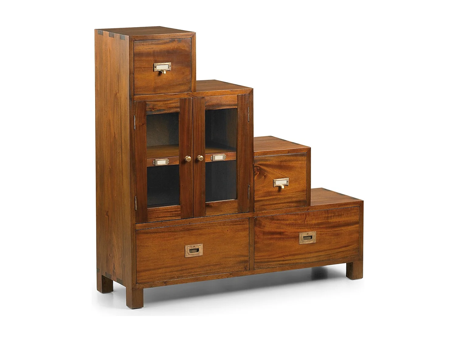 Meuble échelle en bois d'acajou massif FALKANE-Modéle Coté gauche