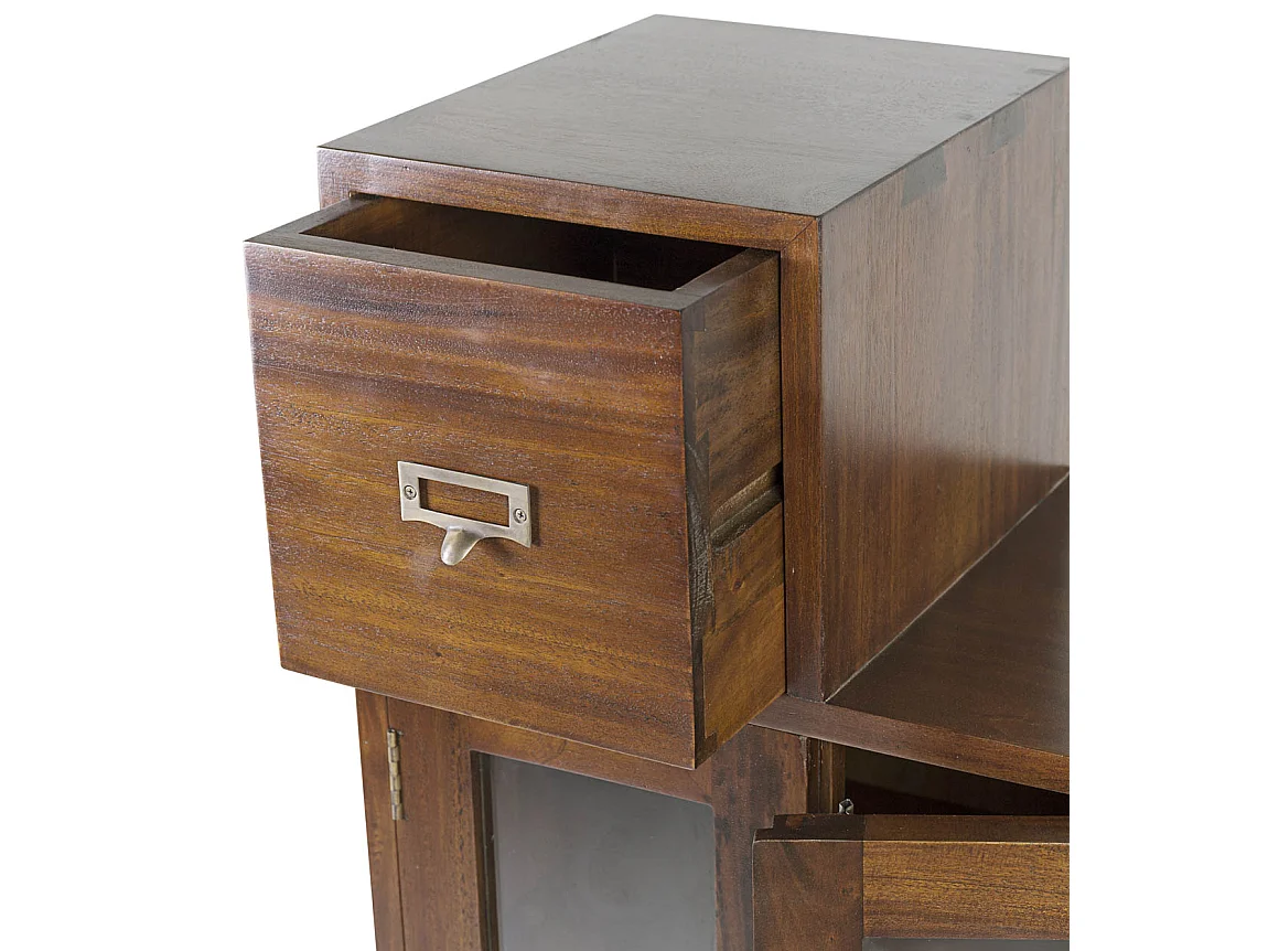 Meuble échelle en bois d'acajou massif FALKANE-Modéle Coté gauche