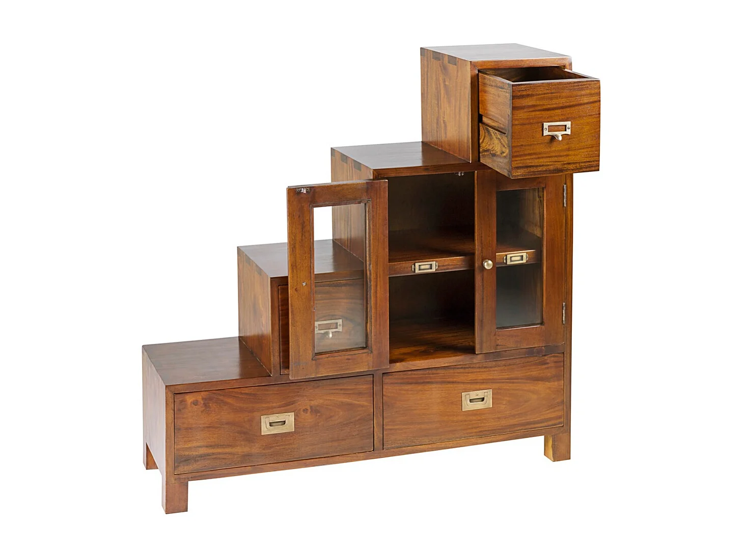 Armario de escalera de madera maciza de caoba FALKANE-Modelo Lado derecho