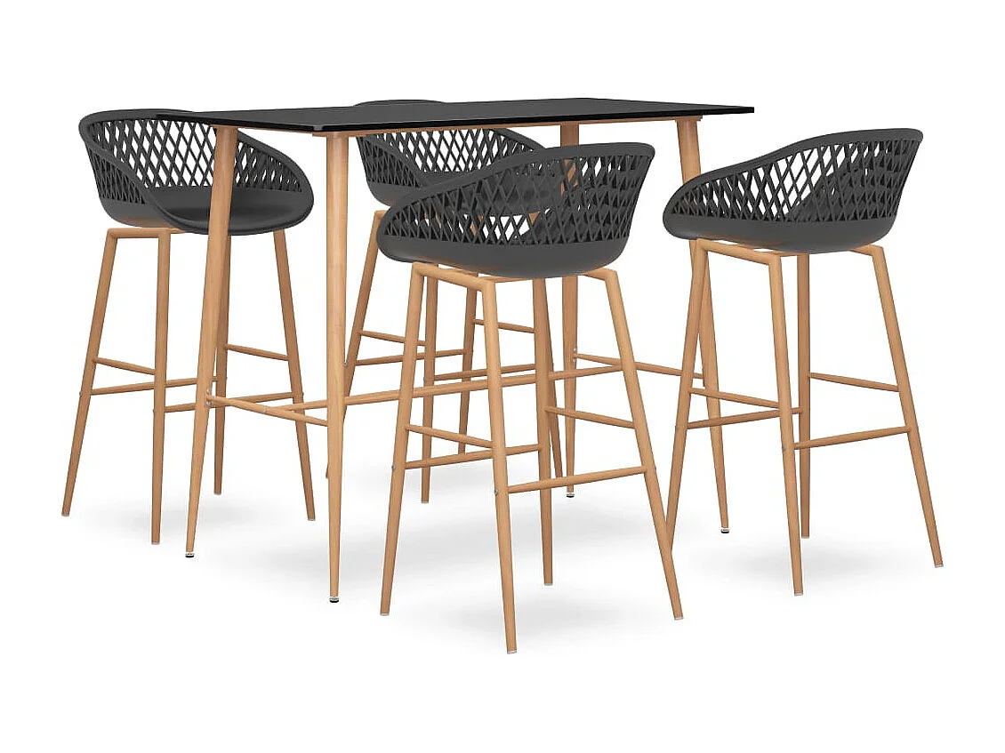 Ensemble de bar 5 pc Noir et gris 7