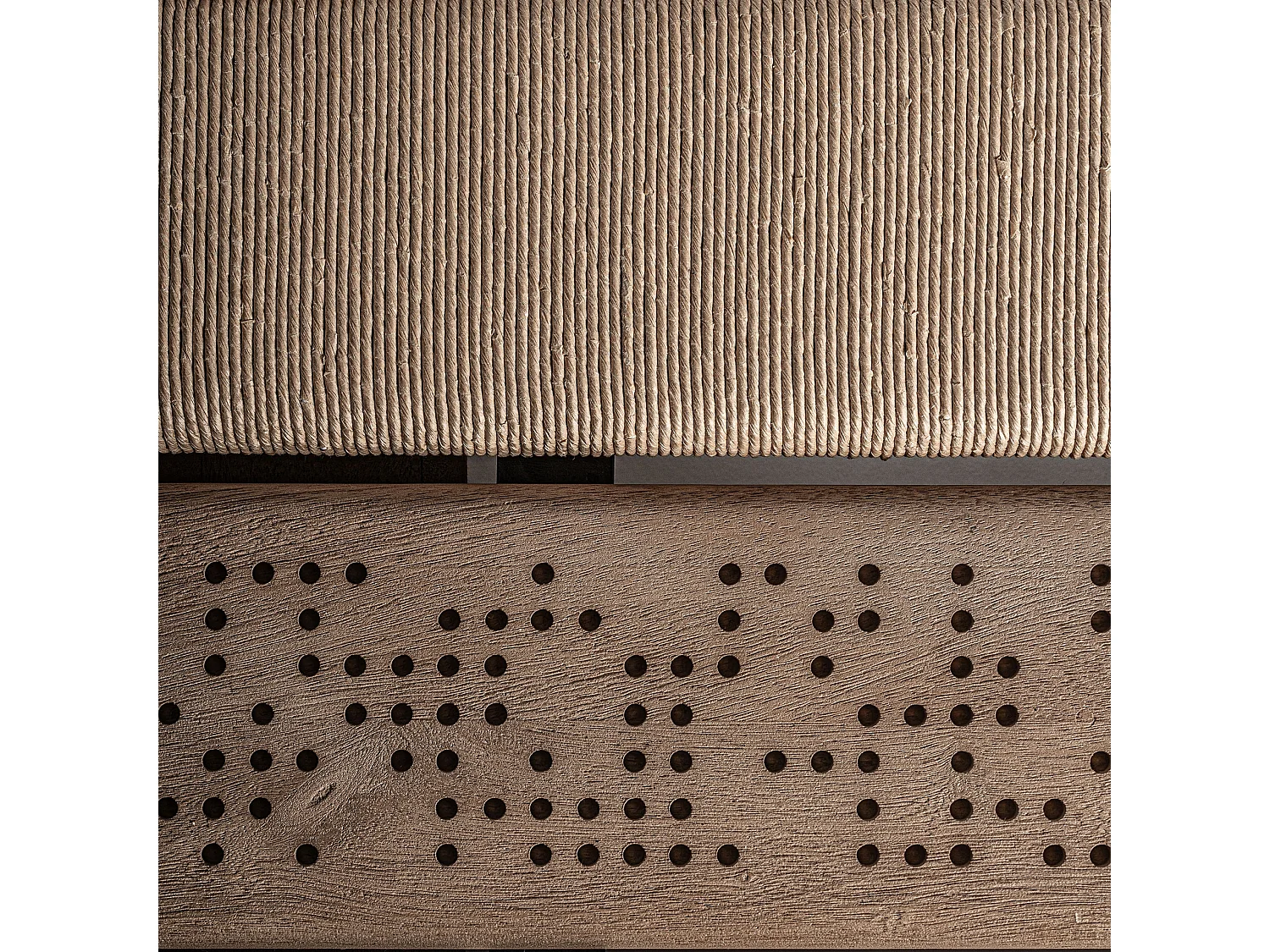 Table basse bois massif clair JACQUARD 80cm – Design estudihac