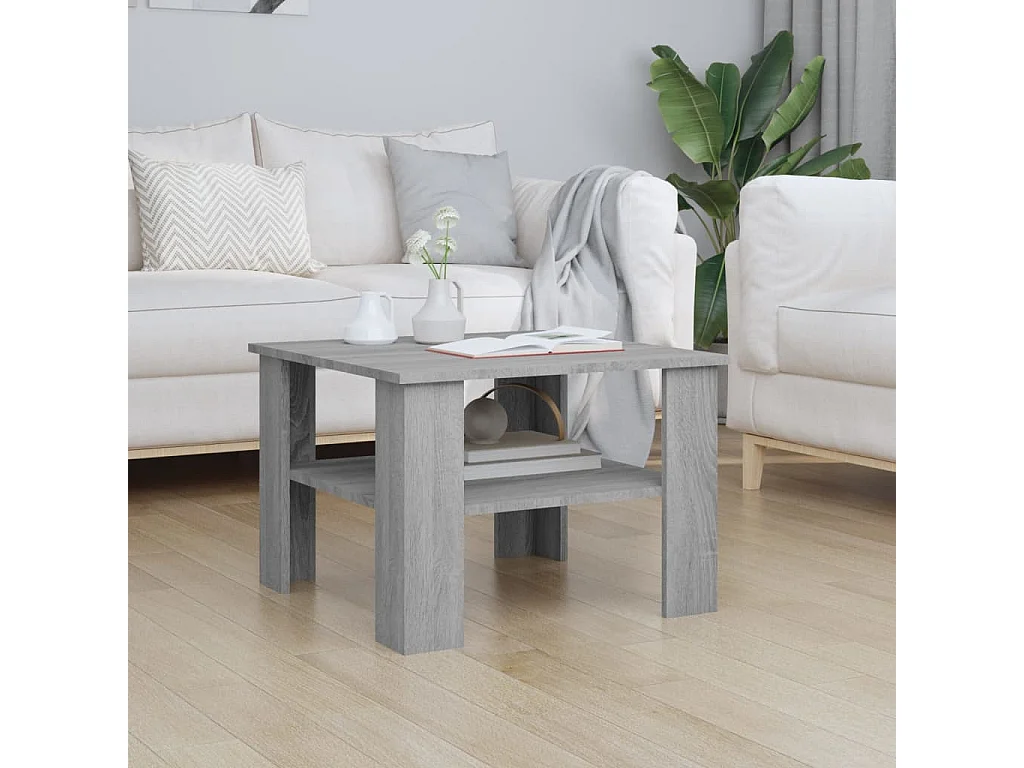Table basse Sonoma gris 60x60x42 Bois d'ingénierie