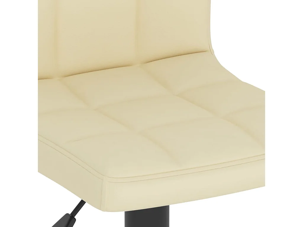 Tabourets de bar 2 pcs Crème Tissu 6