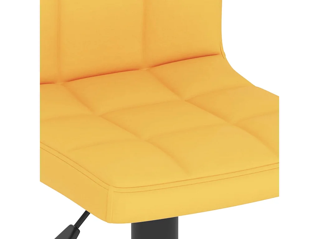 Tabourets de bar 2 pcs Jaune moutarde Tissu 5