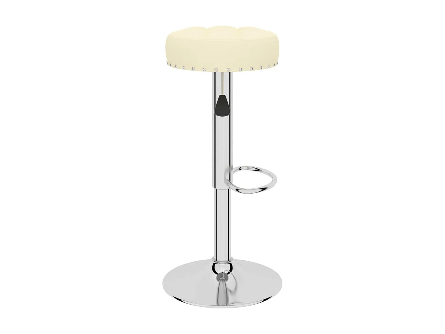 Tabourets de bar 2 pcs Crème Tissu 4