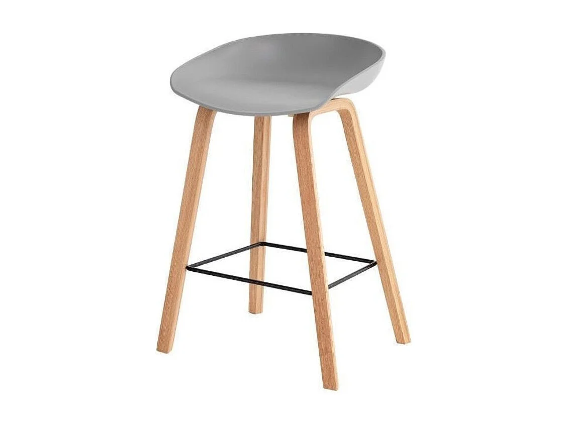 Tabouret nordique KLORAN-Gris-Hauteur d'assise 66 cm
