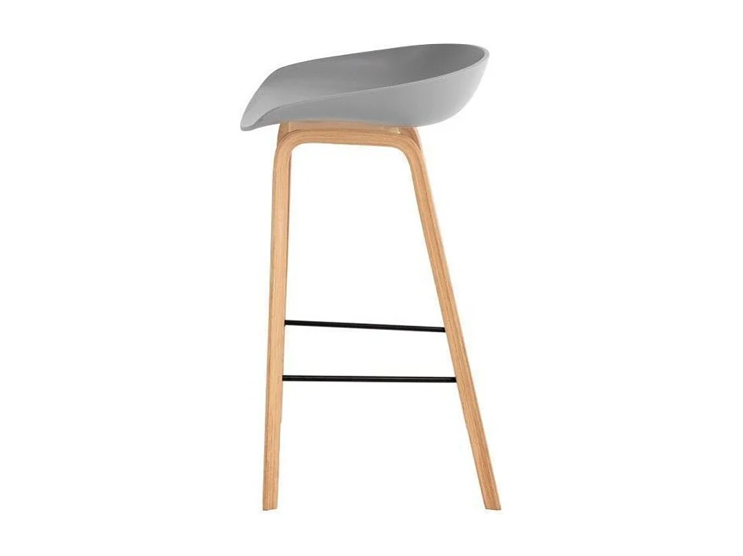 Tabouret nordique KLORAN-Gris-Hauteur d'assise 66 cm