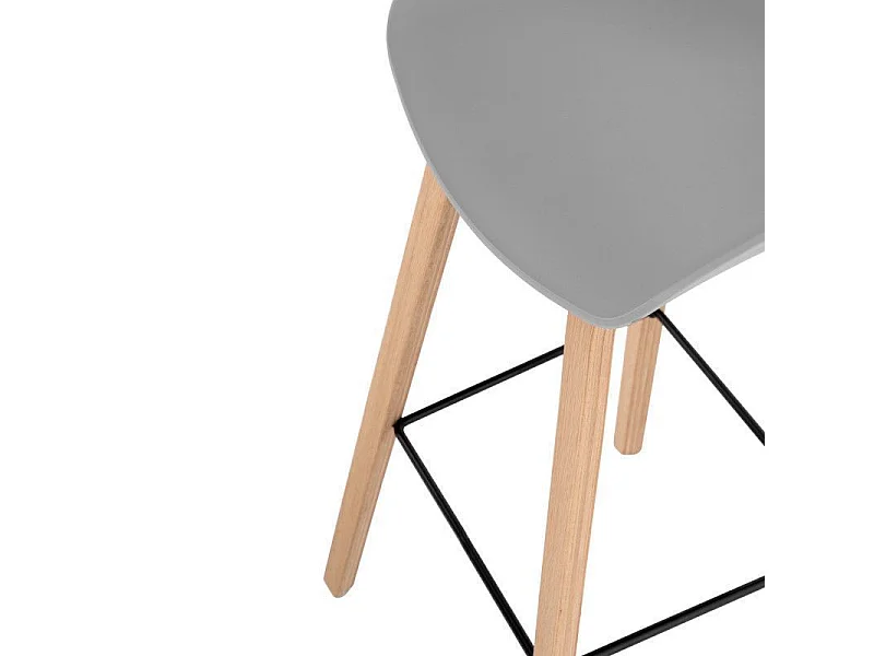 Tabouret nordique KLORAN-Gris-Hauteur d'assise 66 cm