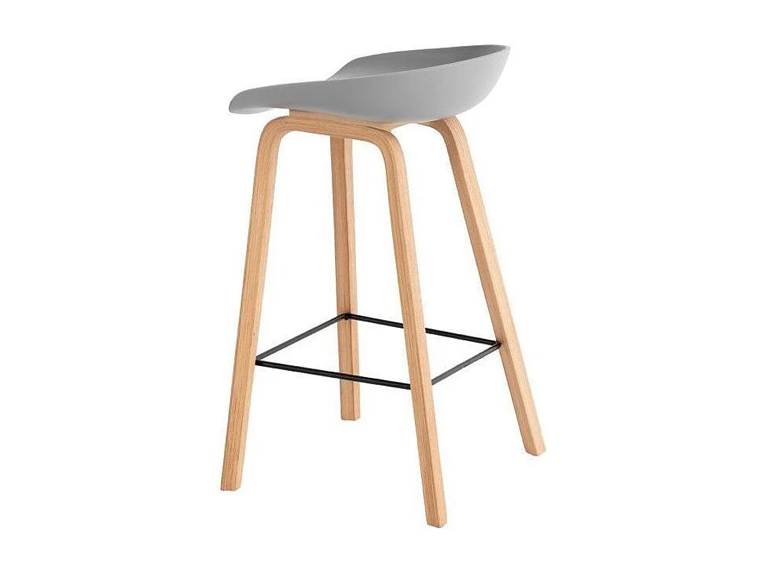 Tabouret nordique KLORAN-Gris-Hauteur d'assise 66 cm