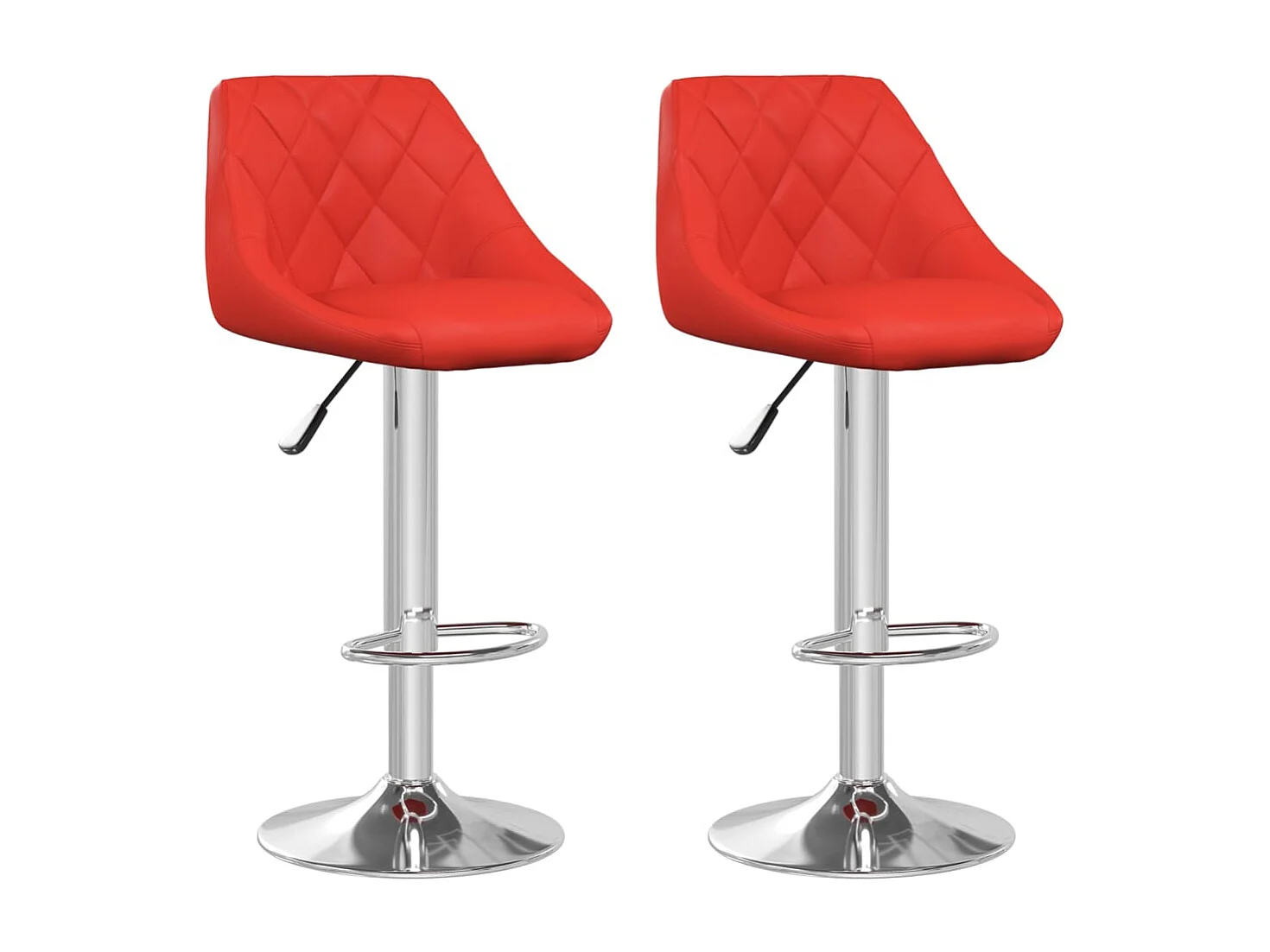 Tabourets de bar 2 pcs Rouge Similicuir 17