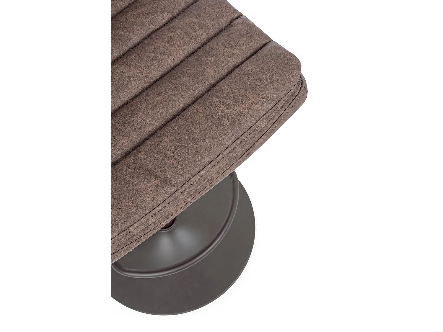 Lot de 2 tabourets de bar vintage CONNOR – Hauteur d'assise réglable 63,5 à 84,5cm-Marron