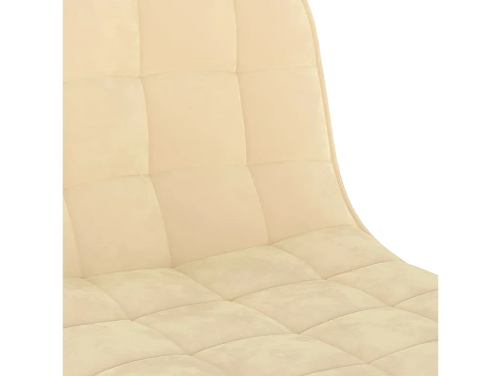 Tabourets de bar 2 pcs Crème Velours 12