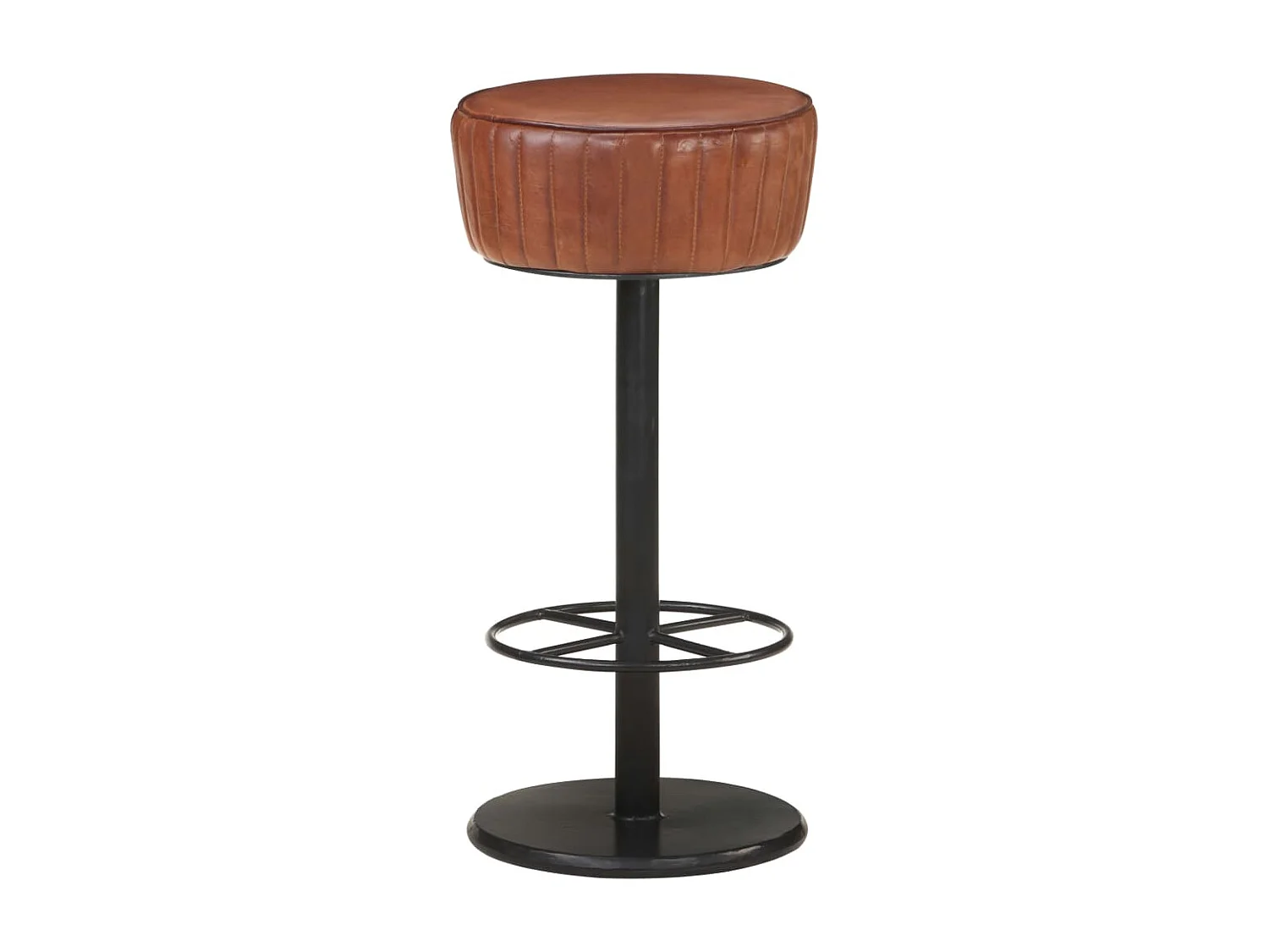 Tabouret de bar Marron Cuir véritable Havane - Hauteur d'assise 76cm