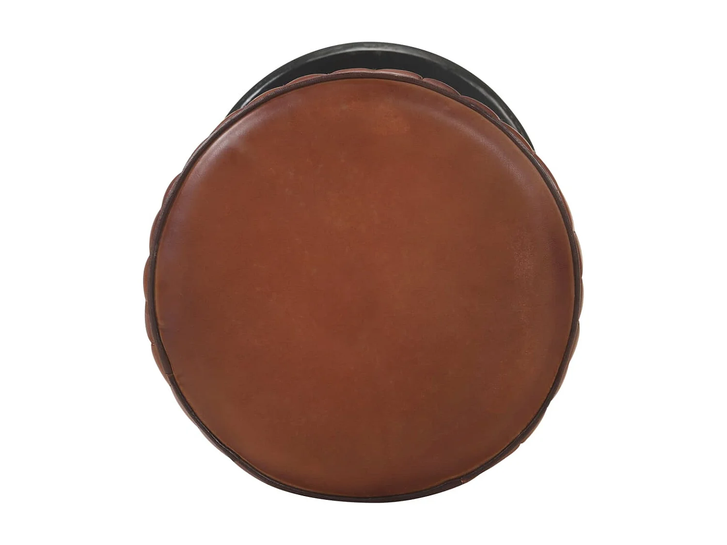 Tabouret de bar Marron Cuir véritable Havane - Hauteur d'assise 76cm