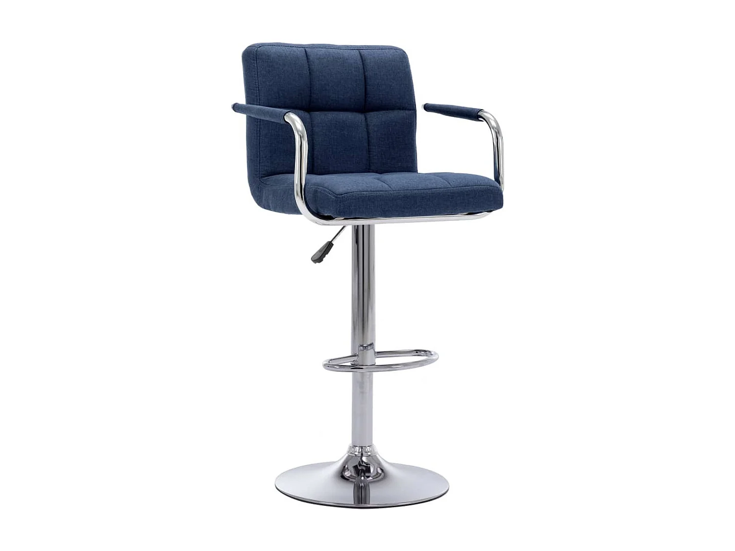 Chaises de bar 2 pcs Bleu Tissu