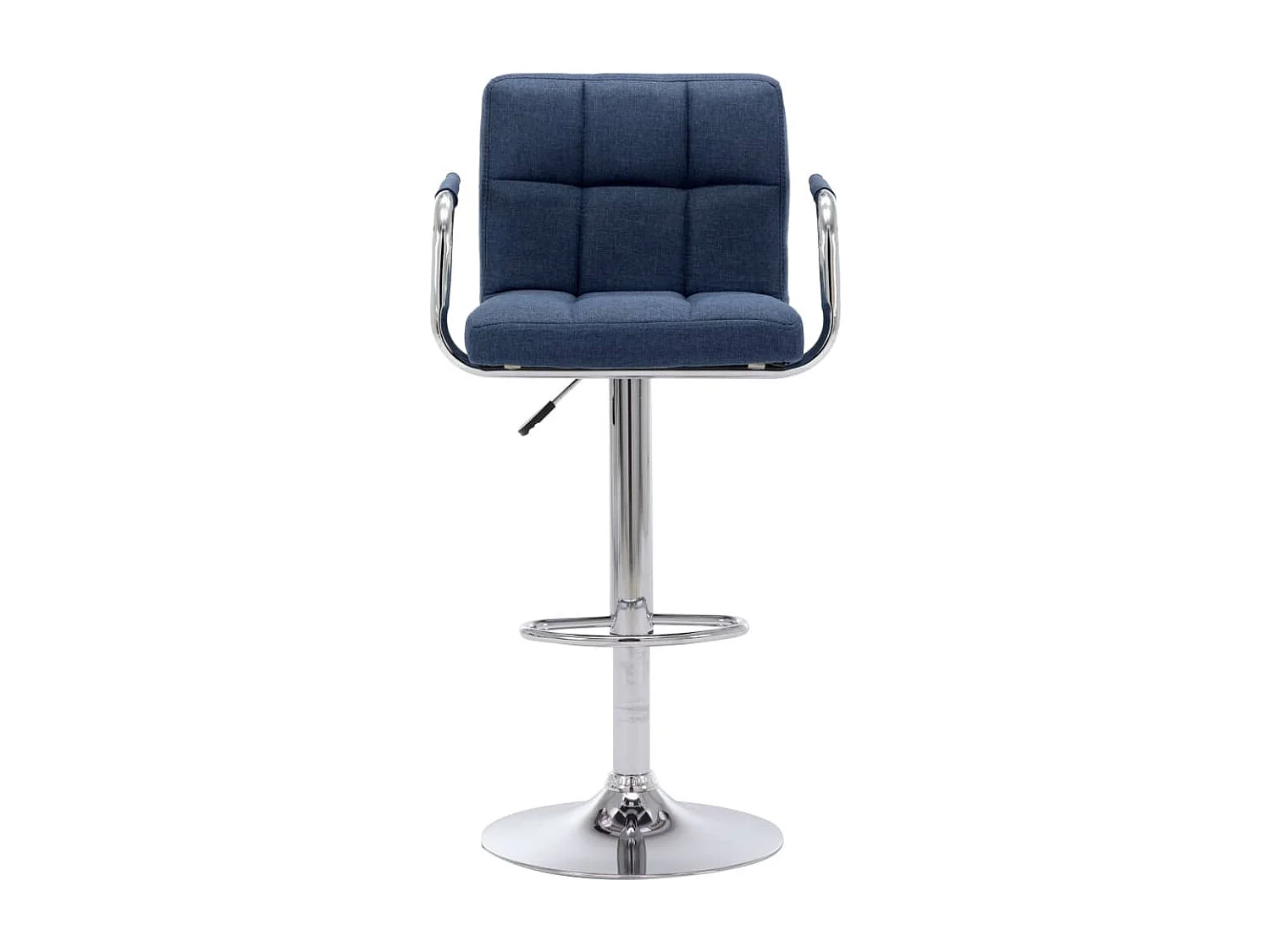 Chaises de bar 2 pcs Bleu Tissu