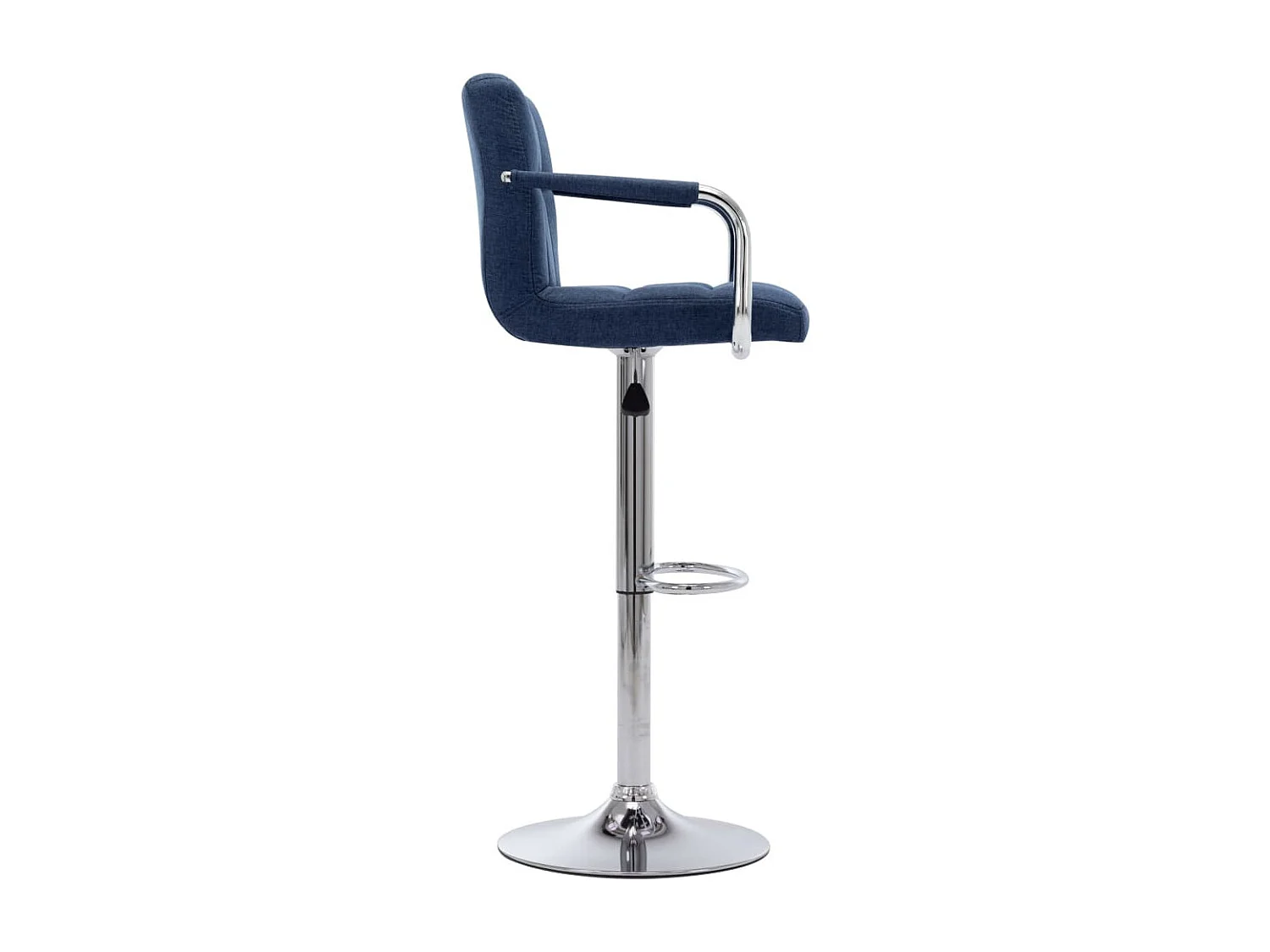 Chaises de bar 2 pcs Bleu Tissu
