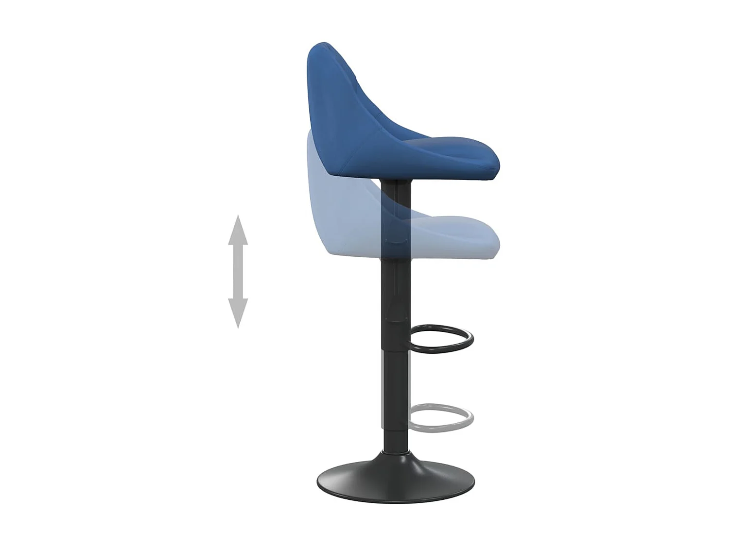 Tabouret de bar Bleu Velours