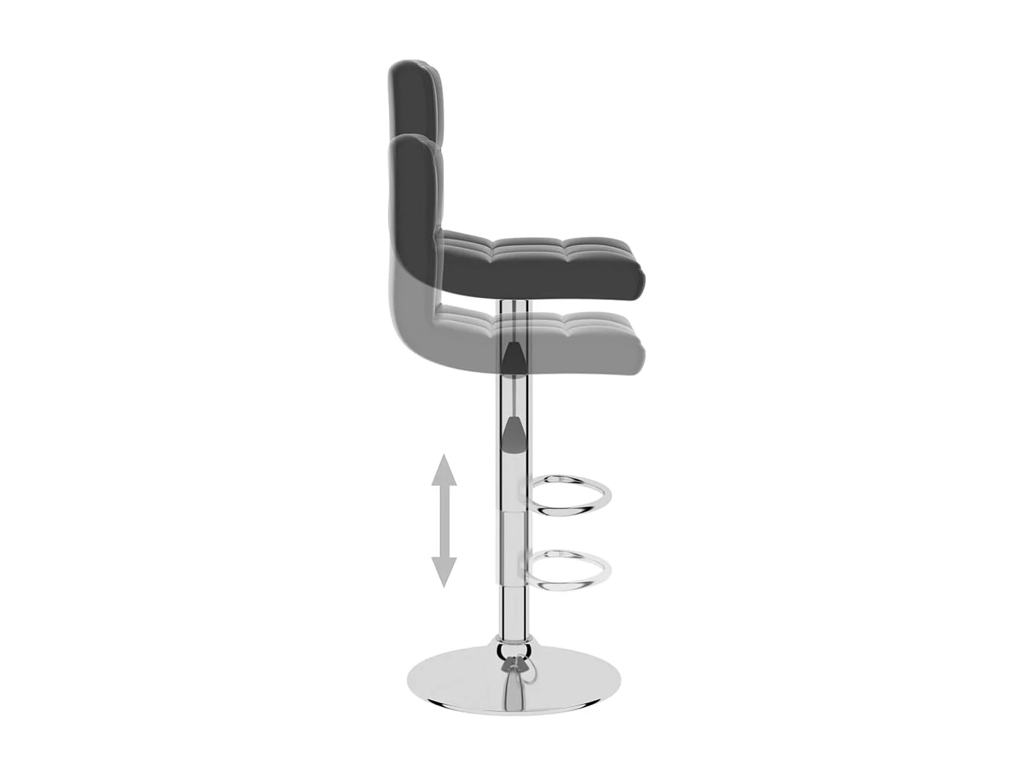 Tabouret de bar Noir Similicuir Simkol