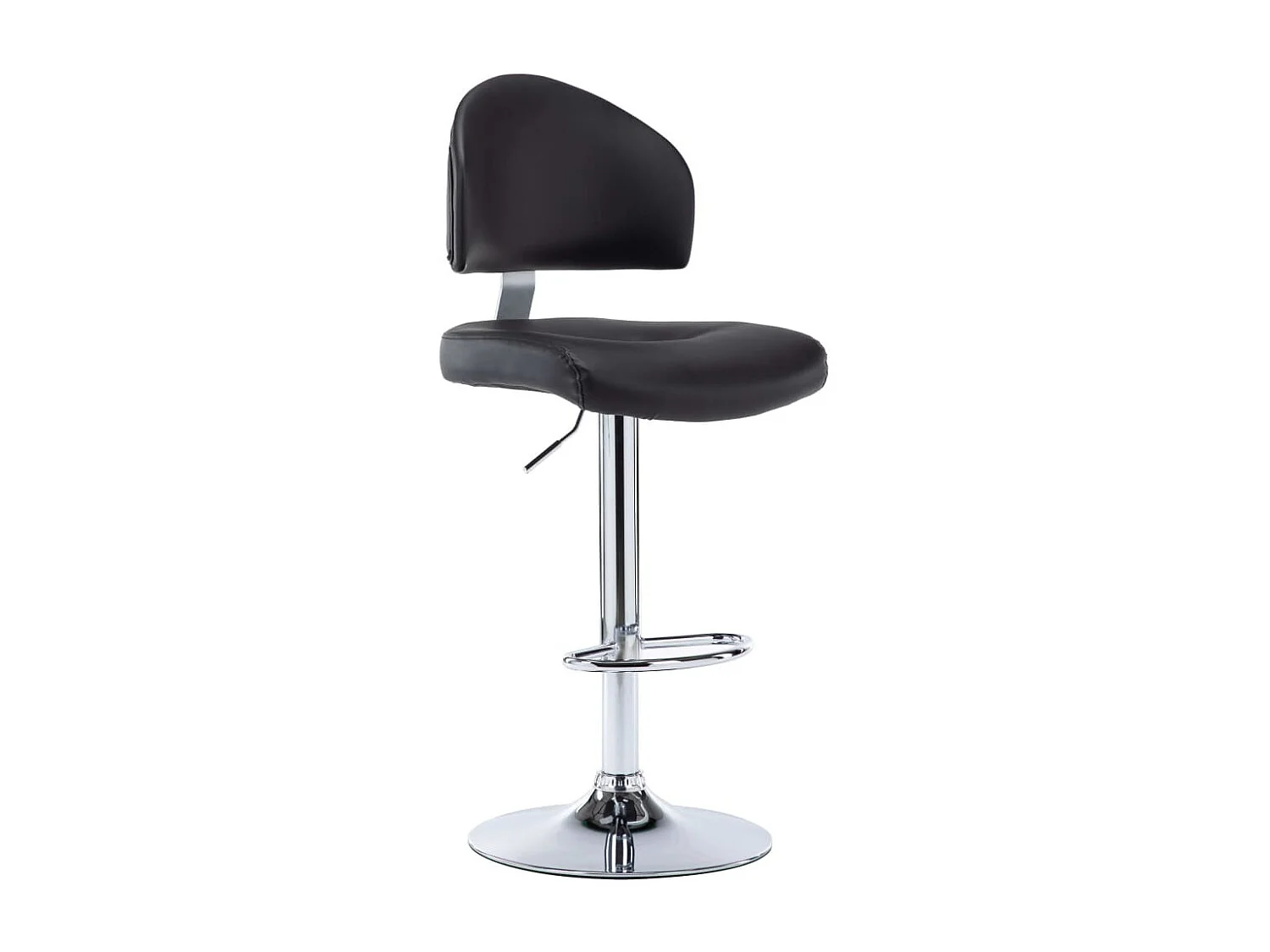 Tabourets de bar 2 pcs Noir Similicuir Sokal