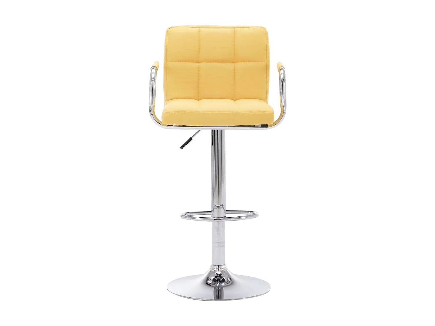 Chaises de bar 2 pcs Jaune Tissu