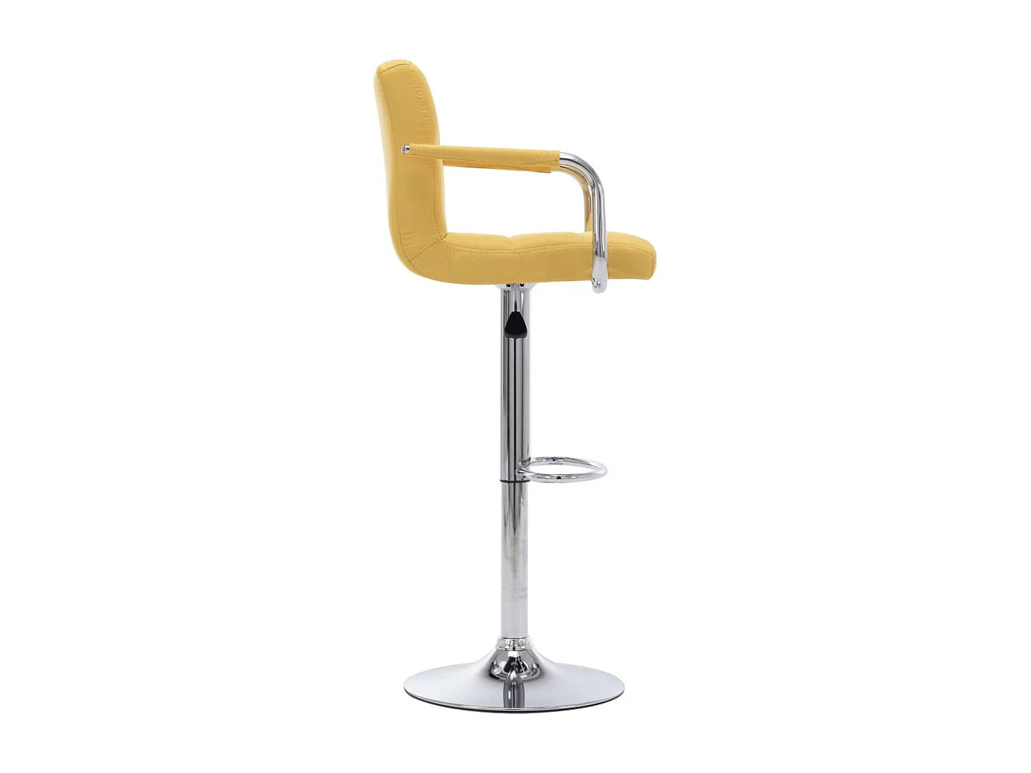 Chaises de bar 2 pcs Jaune Tissu