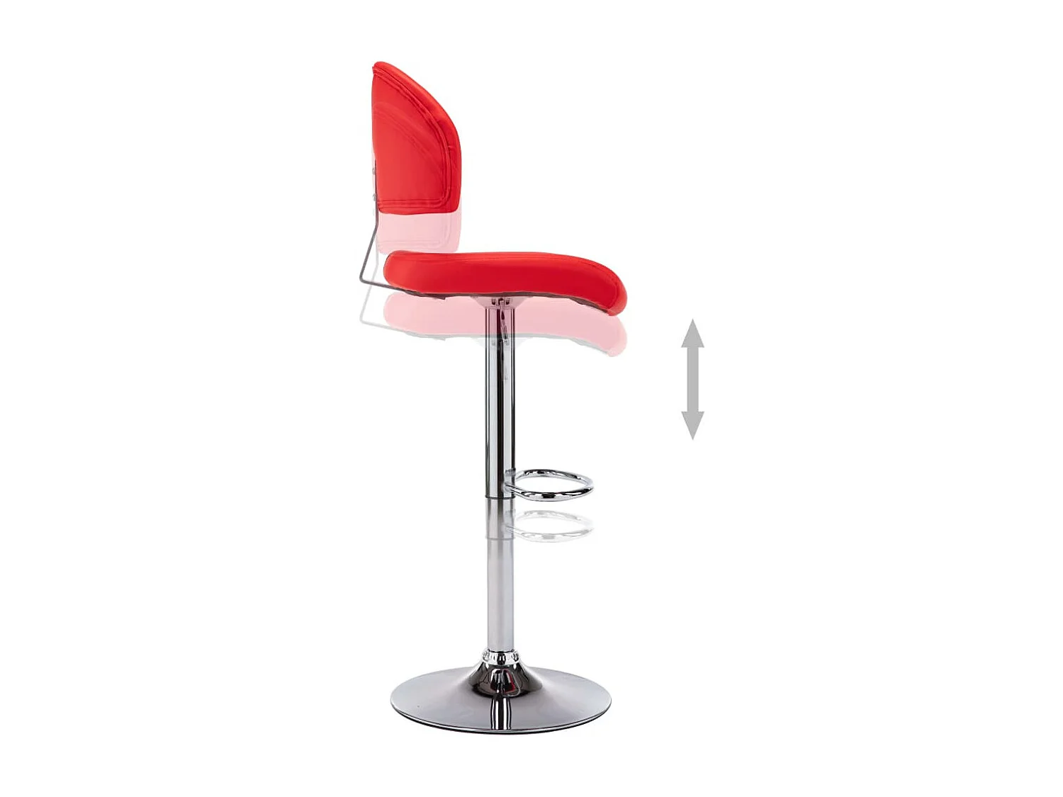 Tabourets de bar 2 pcs Rouge Similicuir Sokal