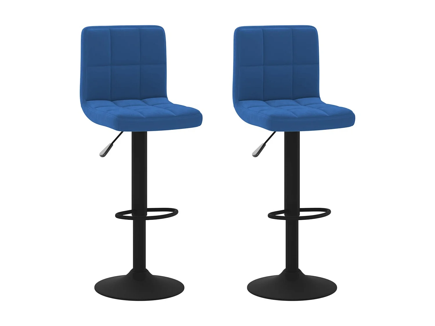 Tabourets de bar 2 pcs Bleu Velours