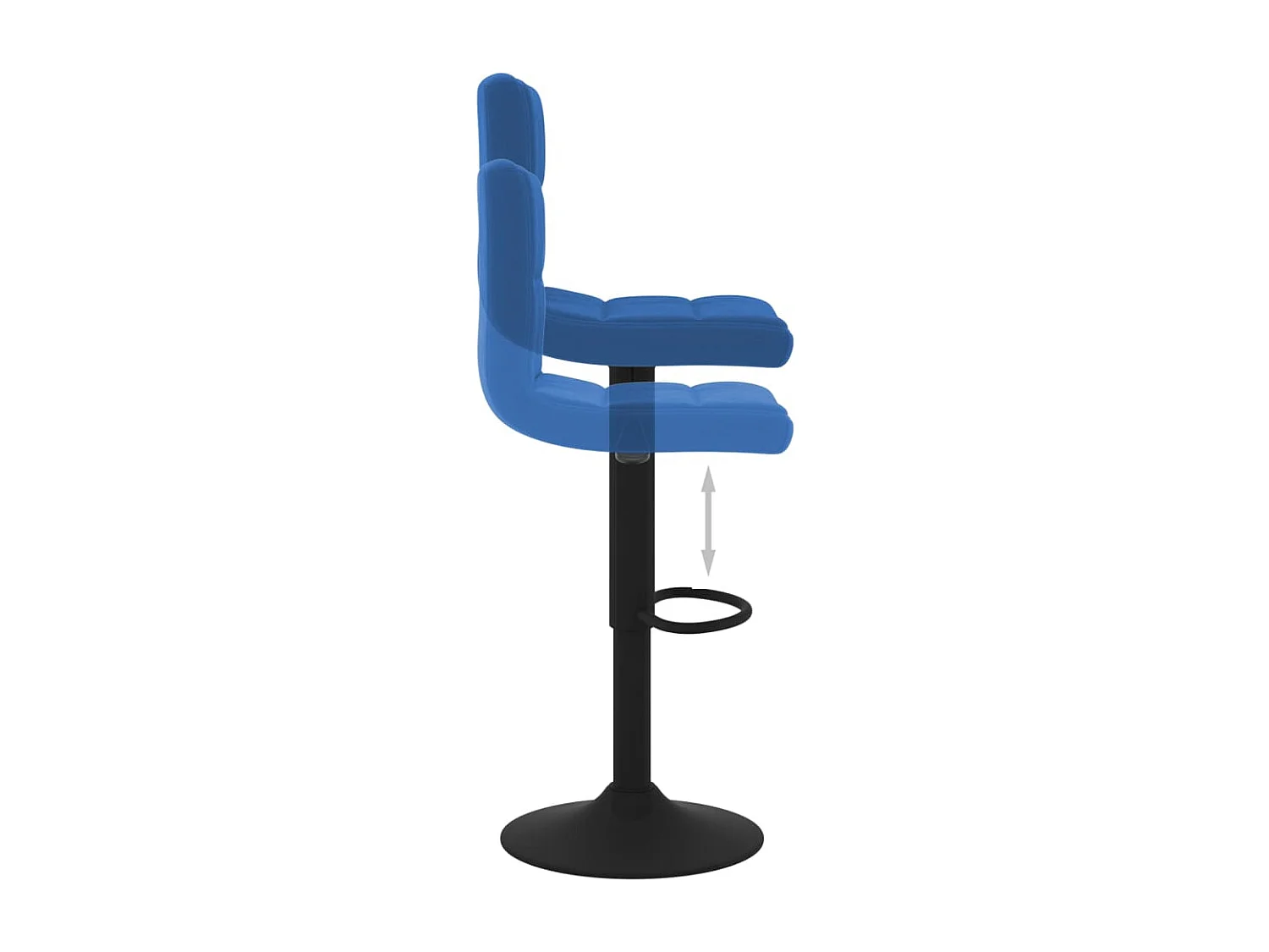 Tabourets de bar 2 pcs Bleu Velours