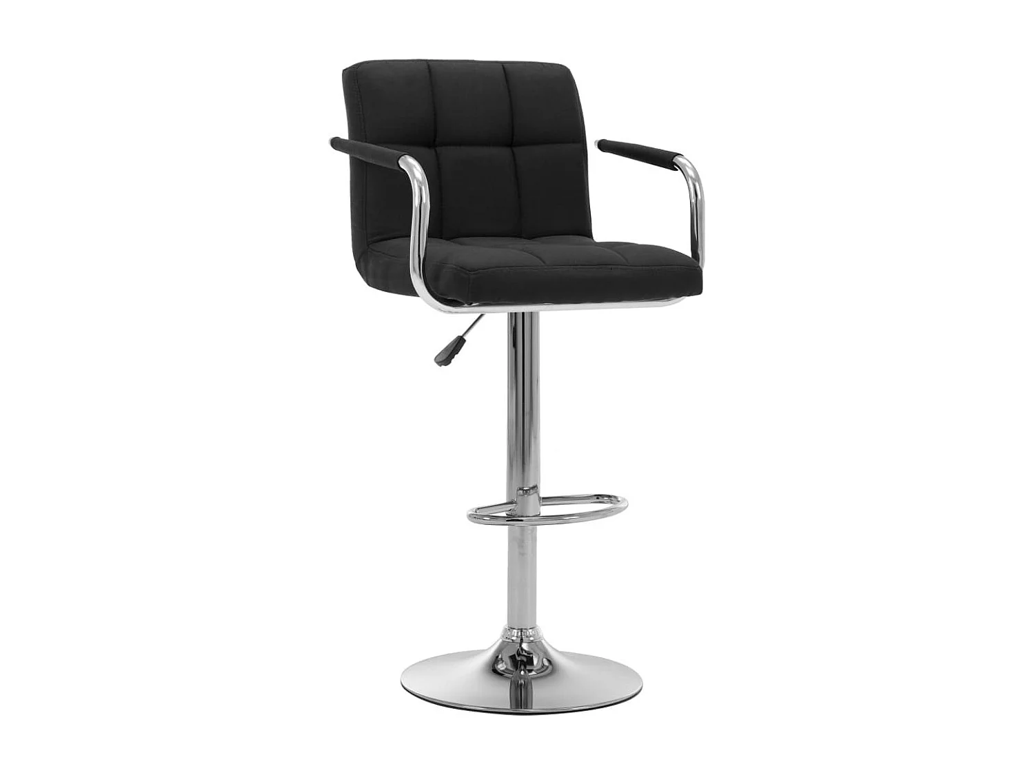 Chaises de bar 2 pcs Noir Tissu