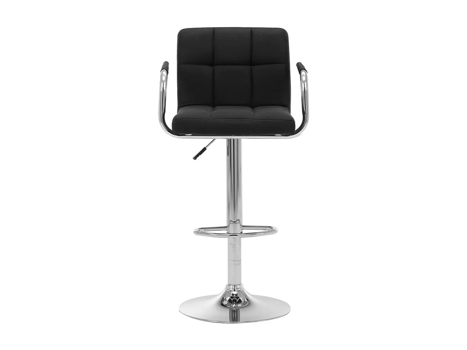 Chaises de bar 2 pcs Noir Tissu