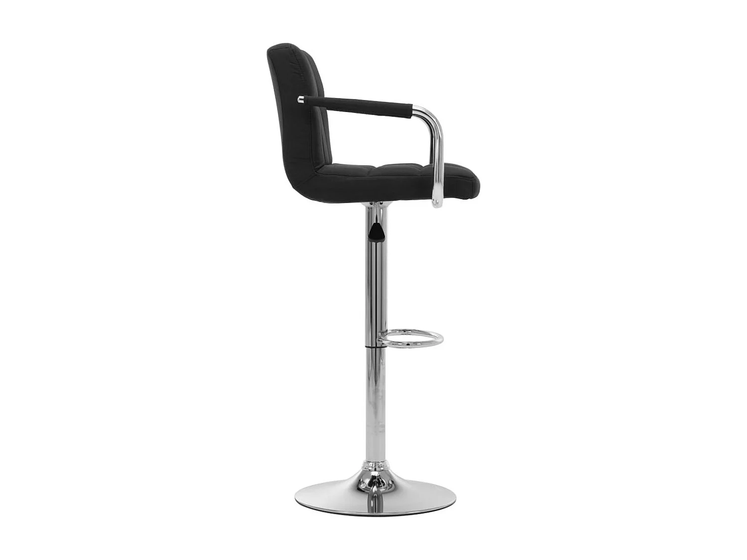Chaises de bar 2 pcs Noir Tissu