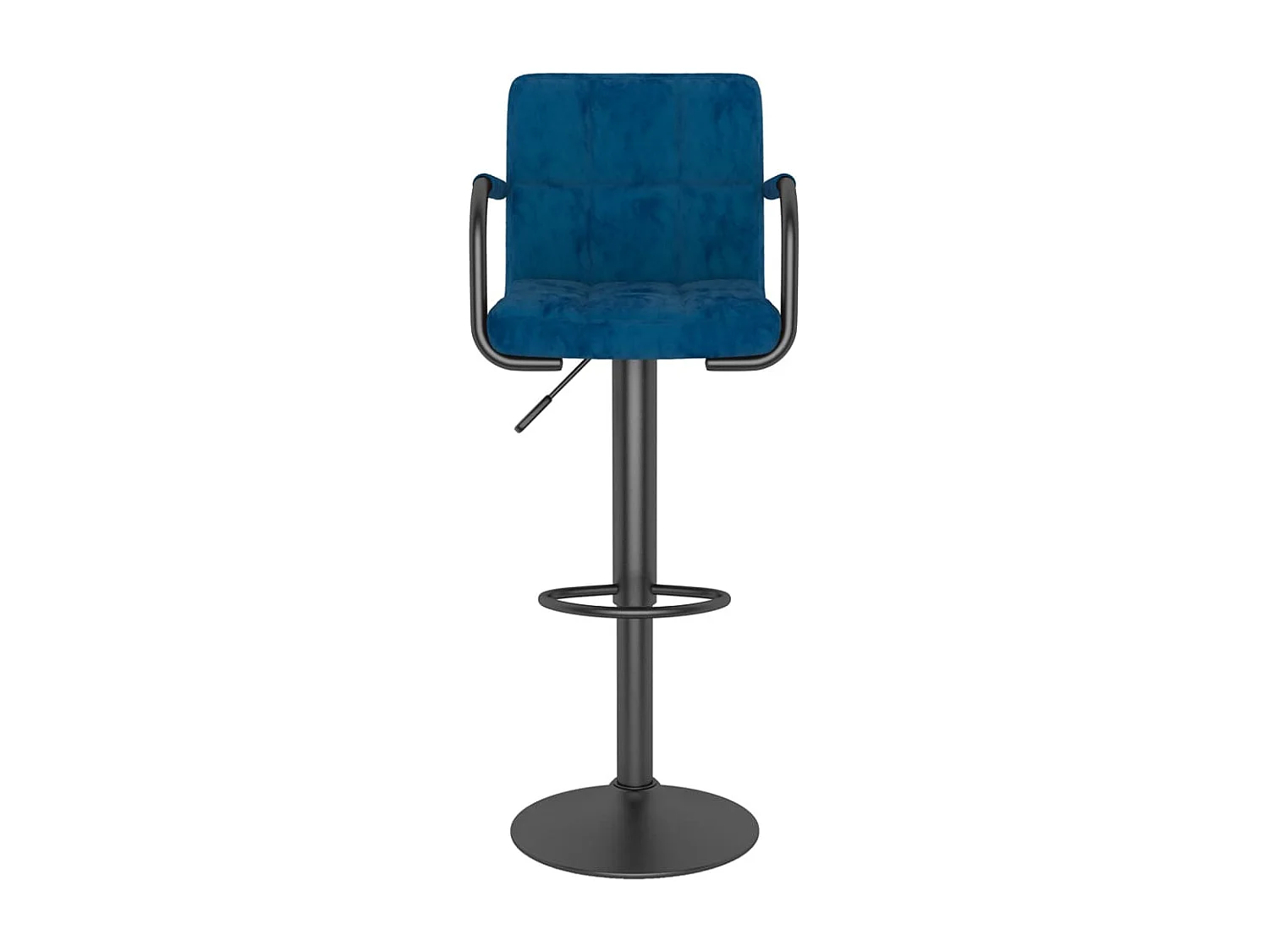 Tabourets de bar design avec accoudoir velours bleu Konfa