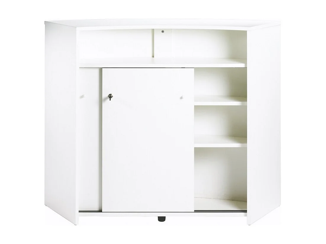 Wit en steenprint 2-deurs bar Snack 134 cm